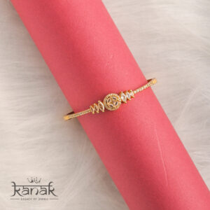 celestial glow: 24k gold plated bangle with marquise stones & sunburst detail