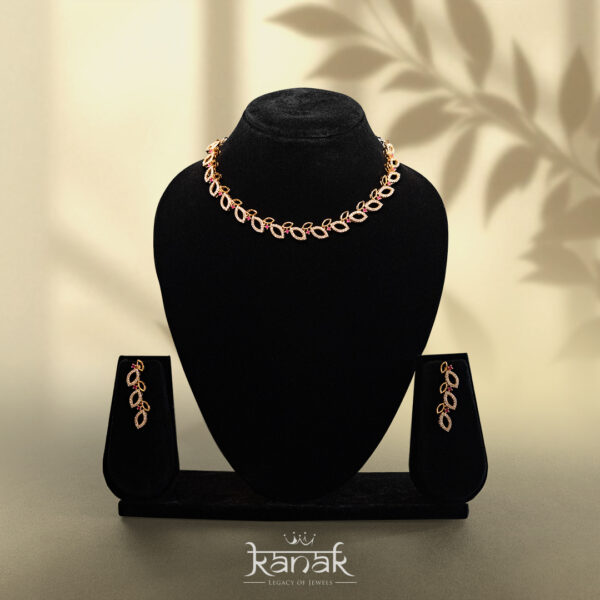 enchanted leaf 24k gold necklace set