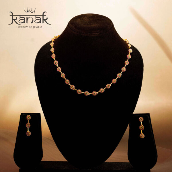 kanak “roselle radiance” necklace set