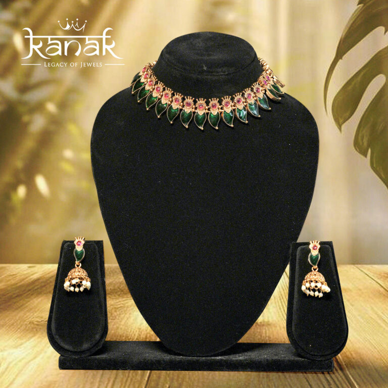 emerald blossom choker set