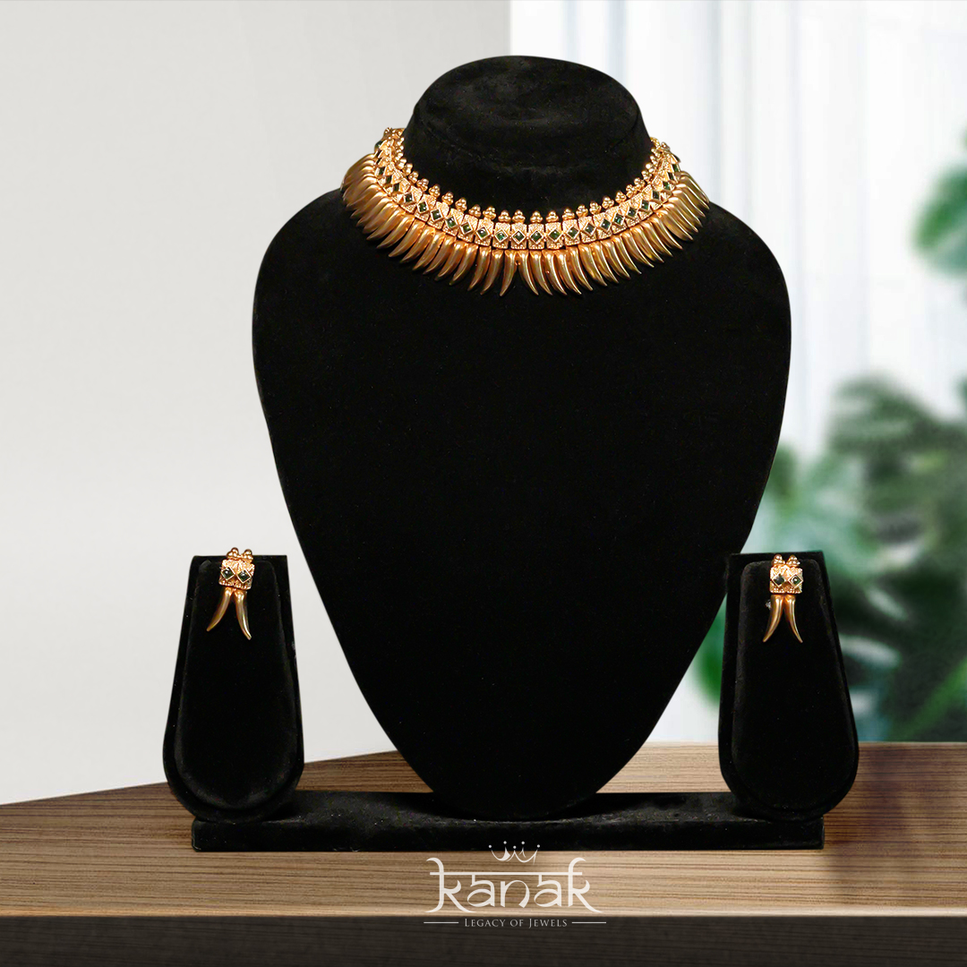 Antique Gold Bridal Choker Set antique gold bridal choker set