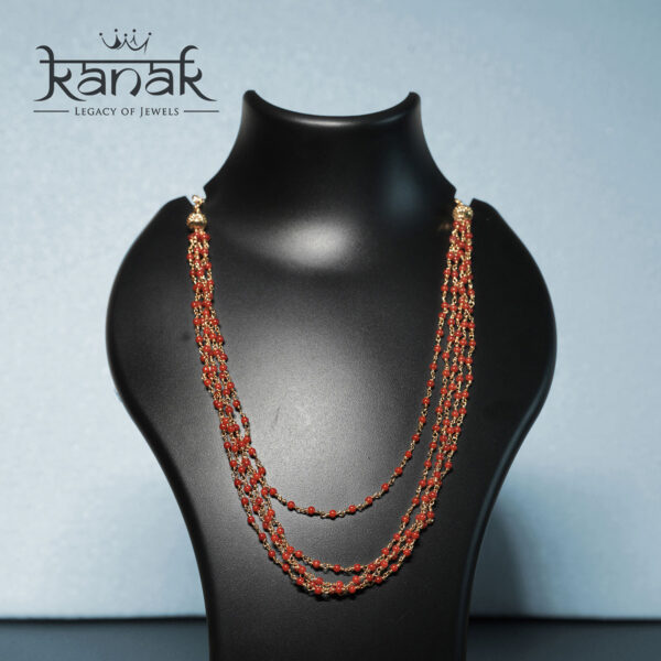 crimson cascade multi strand necklace