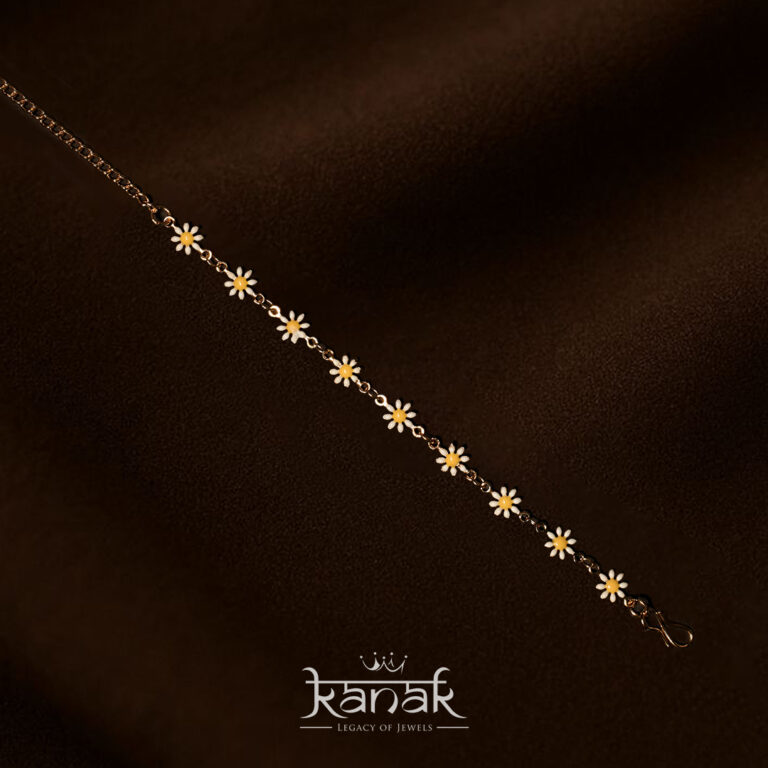 golden daisy charm bracelet