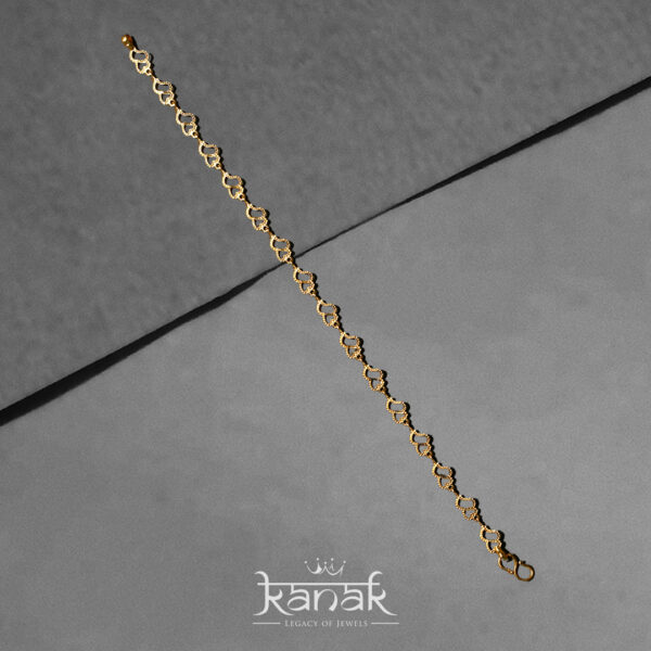 golden infinity heart bracelet by kanak