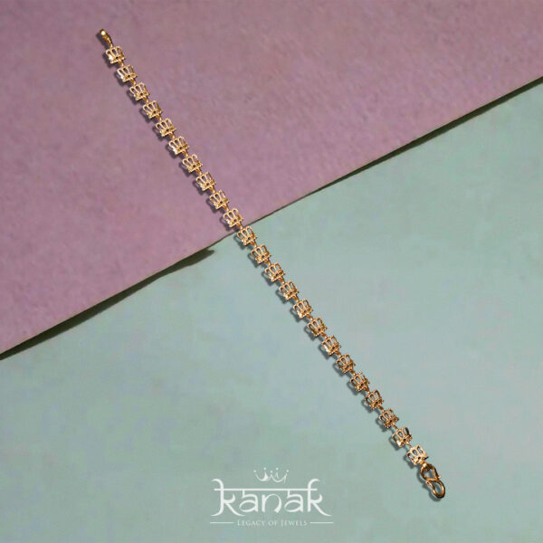 radiant geometric gold bracelet by kanak