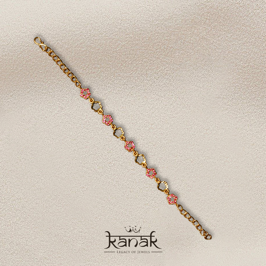 Rosé Heart Charm Gold Bracelet rosé heart charm gold bracelet by kanak