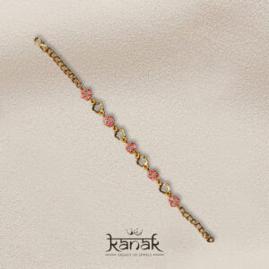 Rosé Heart Charm Gold Bracelet rosé heart charm gold bracelet by kanak